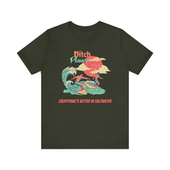 Surfer T-Shirt - Ditch Plains, Montauk, NY Design