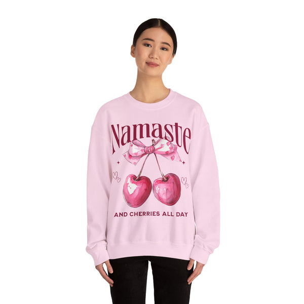 Namaste and Cherries All Day - Unisex Heavy Blend™ Crewneck Sweatshirt