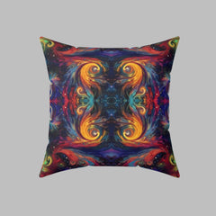 Fire and Cosmos - Spun Polyester Square Pillow