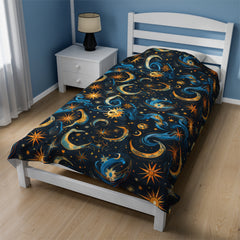 Night Sky Rhapsody- Velveteen Plush Blanket