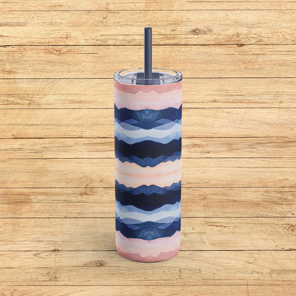 Serenity Waves - Maars Maker Skinny Matte Tumbler, 20oz