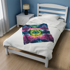 Cosmic Harmony - Velveteen Plush Blanket