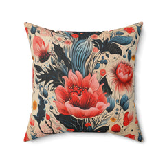 Petal Harmony - Spun Polyester Square Pillow