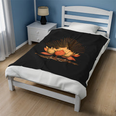 Lotus Radiance - Velveteen Plush Blanket