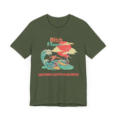 Surfer T-Shirt - Ditch Plains, Montauk, NY Design