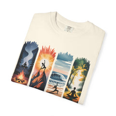 Yoga Art Unisex Garment-Dyed T-Shirt - Relaxed Fit for Mindfulness and Meditation