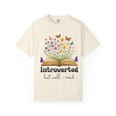 Introverted But Well-Read T-Shirt - Cute Floral Design for Book Lovers
