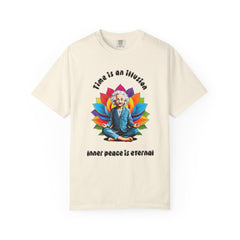 Unisex Garment-Dyed T-Shirt - 'Time is an Illusion' Meditation Tee