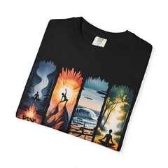 Yoga Art Unisex Garment-Dyed T-Shirt - Relaxed Fit for Mindfulness and Meditation