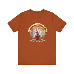 Harmony Blooms From Within - Unisex Jersey Short Sleeve Tee