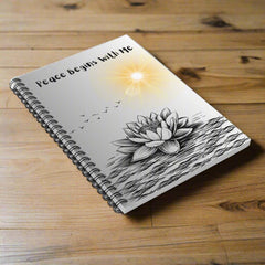 Peace Begins With Me - Spiral Notebook - Ruled Line