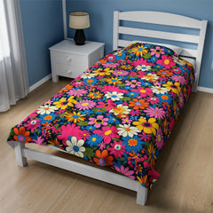 Groovy Garden - Velveteen Plush Blanket