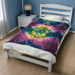 Cosmic Harmony - Velveteen Plush Blanket