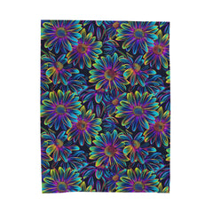Luminous Flora - Velveteen Plush Blanket