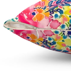 Water Color Garden - Spun Polyester Square Pillow