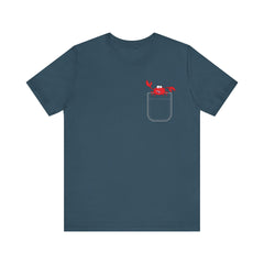 Cute Crab Pocket Tee - Unisex Jersey Short Sleeve T-Shirt