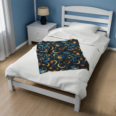Night Sky Rhapsody- Velveteen Plush Blanket