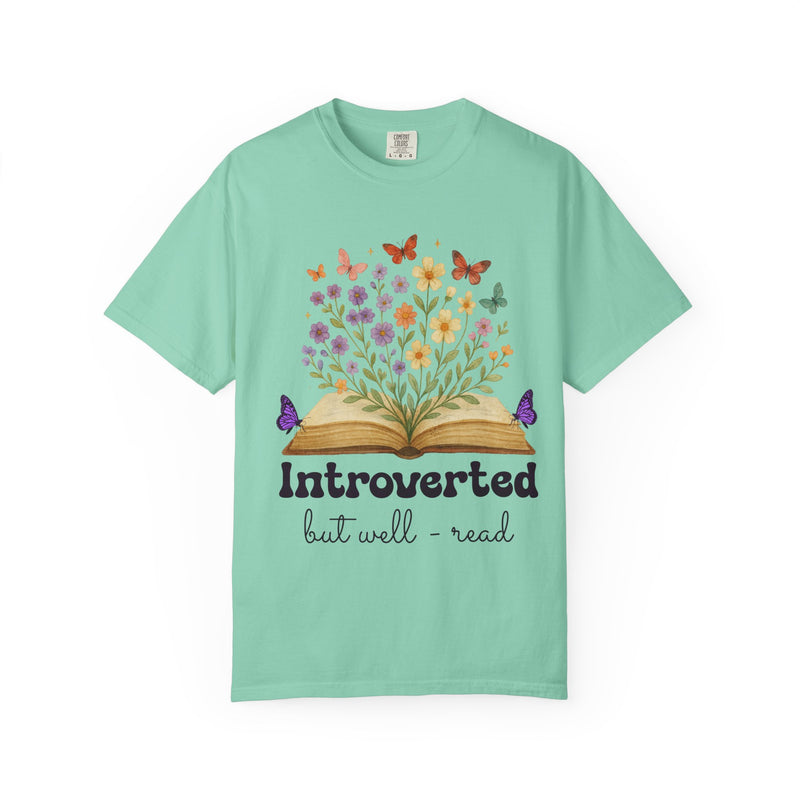 Introverted But Well-Read T-Shirt - Cute Floral Design for Book Lovers