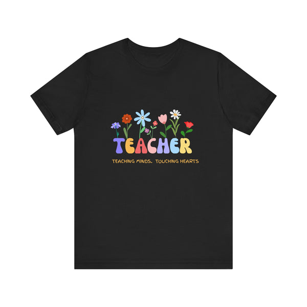 Teacher Appreciation Short Sleeve Tee - Colorful Floral Design