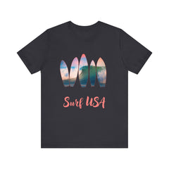 Surf USA Unisex Jersey Tee - Relaxed Fit Beach Vibes Shirt