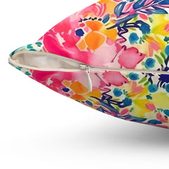 Water Color Garden - Spun Polyester Square Pillow