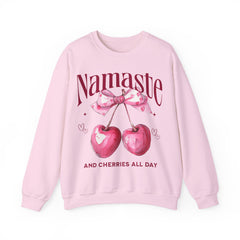 Namaste and Cherries All Day - Unisex Heavy Blend™ Crewneck Sweatshirt