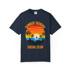 Sunrise Seekers T-Shirt | Unisex Garment-Dyed Tee for Beach Lovers
