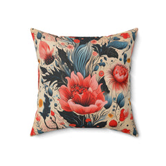 Petal Harmony - Spun Polyester Square Pillow