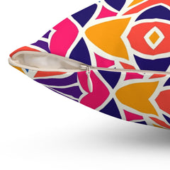 Boho Blossom - Spun Polyester Square Pillow