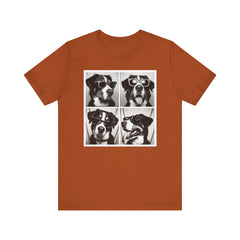 Animal Photobooth Funny Swiss Mountain Dog T-Shirt - Unisex Jersey Short Sleeve Tee