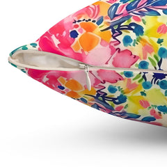 Water Color Garden - Spun Polyester Square Pillow