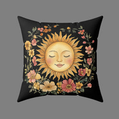 Solar Blossom - Spun Polyester Square Pillow