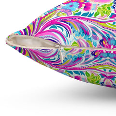 Blissful Bloom - Spun Polyester Square Pillow