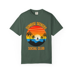 Sunrise Seekers T-Shirt | Unisex Garment-Dyed Tee for Beach Lovers