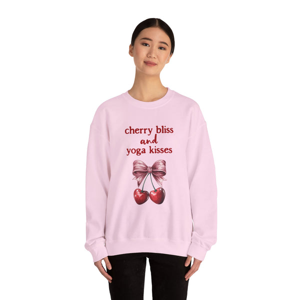 Cherry Bliss and Yoga Kisses - Unisex Heavy Blend™ Crewneck Sweatshirt