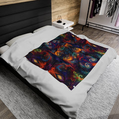 Fire and Cosmos - Velveteen Plush Blanket