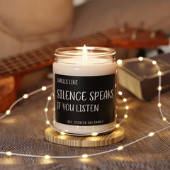 Silence Speaks Scented Soy Candle - 9oz Relaxation Gift