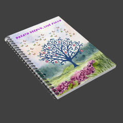 Breath Deeply, Live Fully - Spiral Notebook - Ruled Line