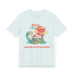 Surfer T-Shirt - Ditch Plains, Montauk, NY Design