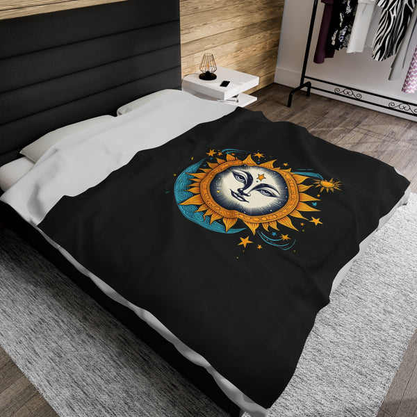 Celestial Harmony - Velveteen Plush Blanket