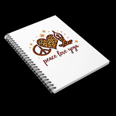 Peace, Love, Yoga - Spiral Notebook - Ruled Line