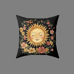 Solar Blossom - Spun Polyester Square Pillow