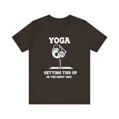 Yoga, Getting Tied Up - Unisex Jersey Short Sleeve Tee