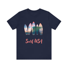 Surf USA Unisex Jersey Tee - Relaxed Fit Beach Vibes Shirt