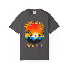 Sunrise Seekers T-Shirt | Unisex Garment-Dyed Tee for Beach Lovers