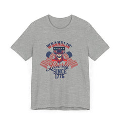 Patriotic Graphic Tee - Wranglin' Liberty Since 1776