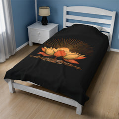 Lotus Radiance - Velveteen Plush Blanket