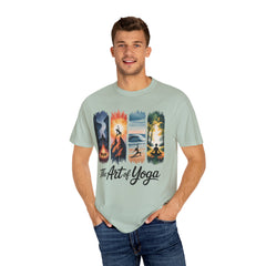 Yoga Art Unisex Garment-Dyed T-Shirt - Relaxed Fit for Mindfulness and Meditation