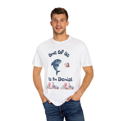 Funny Shark Denial Unisex T-Shirt - Casual Humor for Aquatic Lovers