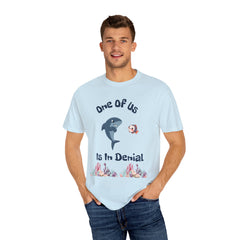 Funny Shark Denial Unisex T-Shirt - Casual Humor for Aquatic Lovers